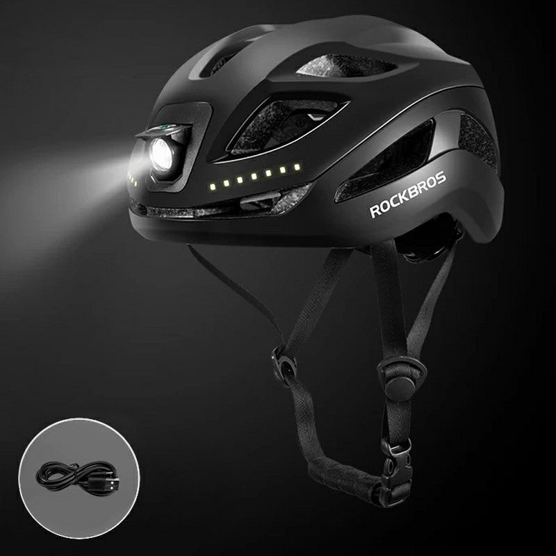 ROCKBROS ZK-077 Warning Light Cycling Helmet Bicycle Helmet Head Protector (CE) ROCKBROS ZK-077 Warning Light Cycling Helmet Bicycle Helmet Head Protector (CE)